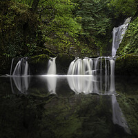 Buy canvas prints of Waterfall reflection by Leighton Collins