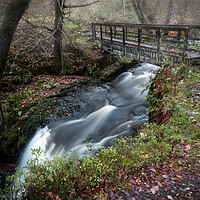 Buy canvas prints of Bridge over the Sychryd Cascades by Leighton Collins