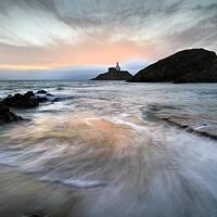 Buy canvas prints of Daybreak at Mumbles. by Leighton Collins