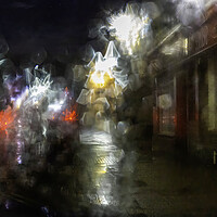 Buy canvas prints of Street lighting in the rain by Leighton Collins