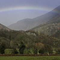 Buy canvas prints of A rainbow in Snowdonia by Leighton Collins