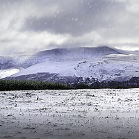 Buy canvas prints of The snow covered Brecon Beacons by Leighton Collins