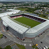 Buy canvas prints of Parc y Scarlets rugby ground by Leighton Collins