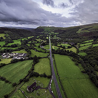 Buy canvas prints of Upper Swansea valley drone view by Leighton Collins