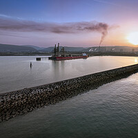 Buy canvas prints of Ship loading at Port Talbot by Leighton Collins