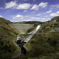 Buy canvas prints of The Llyn Brianne dam in Mid Wales by Leighton Collins