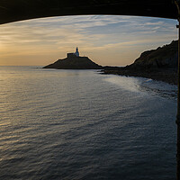 Buy canvas prints of Sunrise at Mumbles lighthouse by Leighton Collins