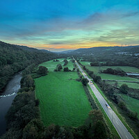 Buy canvas prints of Swansea Valley sunset by Leighton Collins