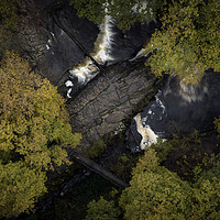 Buy canvas prints of The Horseshoe falls from above by Leighton Collins