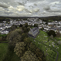 Buy canvas prints of St Cynog's church in Ystradgynlais by Leighton Collins