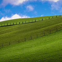 Buy canvas prints of Green fields and blue sky by Leighton Collins