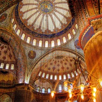 Buy canvas prints of The Blue Mosque by Leighton Collins