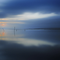Buy canvas prints of Gower sunset Penclawdd by Leighton Collins