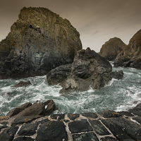 Buy canvas prints of Mullion Cove, Cornwall by Leighton Collins