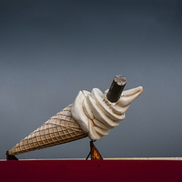 Buy canvas prints of Ice cream van by Leighton Collins