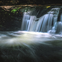 Buy canvas prints of Waterfall county South Wales by Leighton Collins
