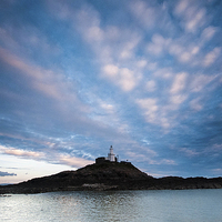 Buy canvas prints of Mumbles lighthouse Swansea Bay by Leighton Collins