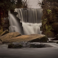Buy canvas prints of Penllergaer waterfalls by Leighton Collins