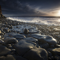 Buy canvas prints of Nash Point sunset by Leighton Collins