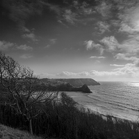 Buy canvas prints of Three Cliffs Bay Swansea by Leighton Collins