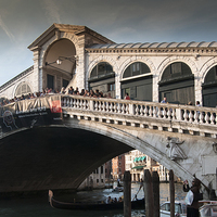 Buy canvas prints of Rialto Bridge Venice by Leighton Collins