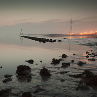 Buy canvas prints of Loughor estuary and bridge by Leighton Collins