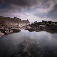 Buy canvas prints of Porthcawl lighthouse by Leighton Collins