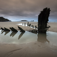 Buy canvas prints of Wreck of Helvetia by Leighton Collins