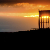 Buy canvas prints of Water tower in Pennard by Leighton Collins