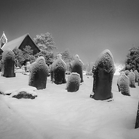 Buy canvas prints of Church graveyard by Leighton Collins