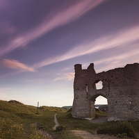 Buy canvas prints of Pennard castle Swansea by Leighton Collins
