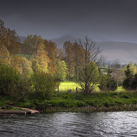 Buy canvas prints of Brecon Beacons and river Usk by Leighton Collins