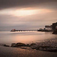 Buy canvas prints of Dusk at Swansea Bay by Leighton Collins