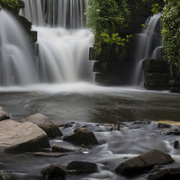 Buy canvas prints of Penllergaer falls Swansea by Leighton Collins