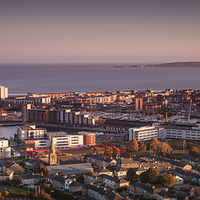 Buy canvas prints of Swansea city south Wales by Leighton Collins