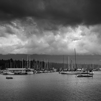 Buy canvas prints of Deep Bay in a storm by Leighton Collins