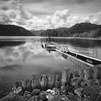 Buy canvas prints of Comox lake waterscape by Leighton Collins