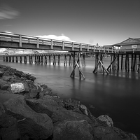 Buy canvas prints of Campbell river pier by Leighton Collins