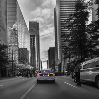 Buy canvas prints of Canadian police car Vancouver by Leighton Collins