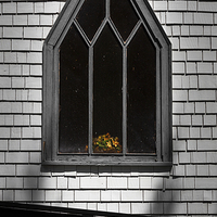 Buy canvas prints of  Canadian church window by Leighton Collins