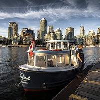 Buy canvas prints of  Vancouver water taxi by Leighton Collins