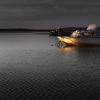 Buy canvas prints of  Boats on the Loughor estuary by Leighton Collins