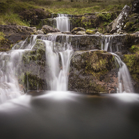 Buy canvas prints of  Pen y fan waterfall by Leighton Collins