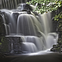 Buy canvas prints of  River Clydach waterfalls in HDR by Leighton Collins
