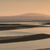 Buy canvas prints of  Loughor estuary at dusk by Leighton Collins