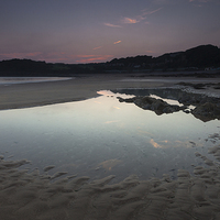 Buy canvas prints of Langland bay low tide by Leighton Collins