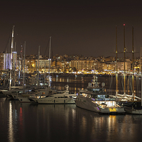 Buy canvas prints of  Yachts in Palma marina Majorca by Leighton Collins