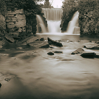 Buy canvas prints of  Penllergaer falls Swansea by Leighton Collins