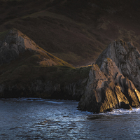 Buy canvas prints of  Three Cliffs Bay Gower by Leighton Collins