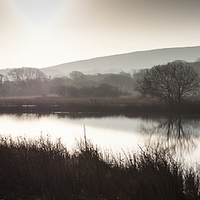 Buy canvas prints of  Early morning at Broad Pool North Gower by Leighton Collins